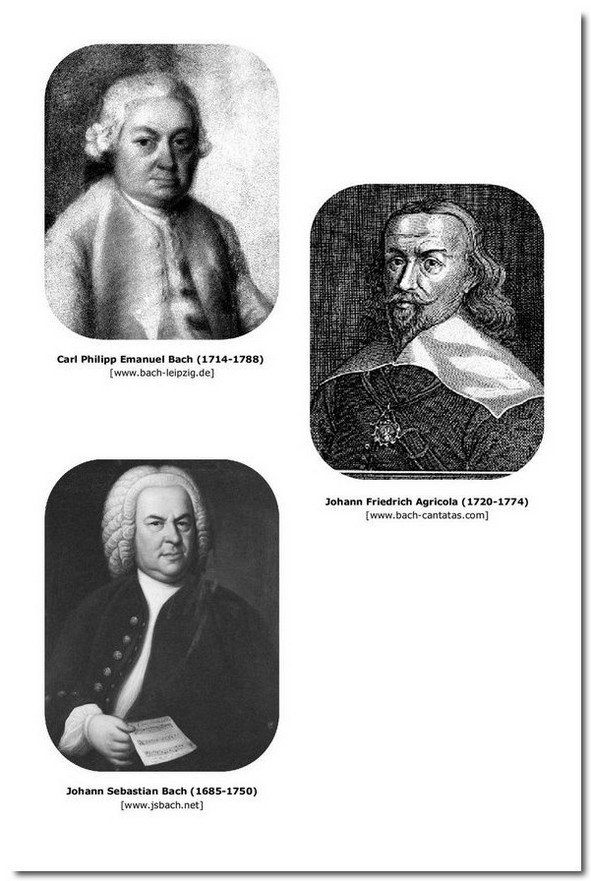 Foto Titelei, Bach, Sohn und Agricola, Suite in C-Moll (BWV 997)