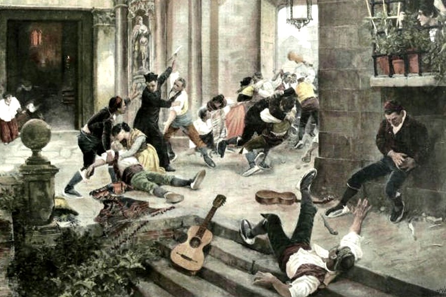 Al final de una Rondalla, Bild von Dumont in der Zeitschrift Salon (1898)
