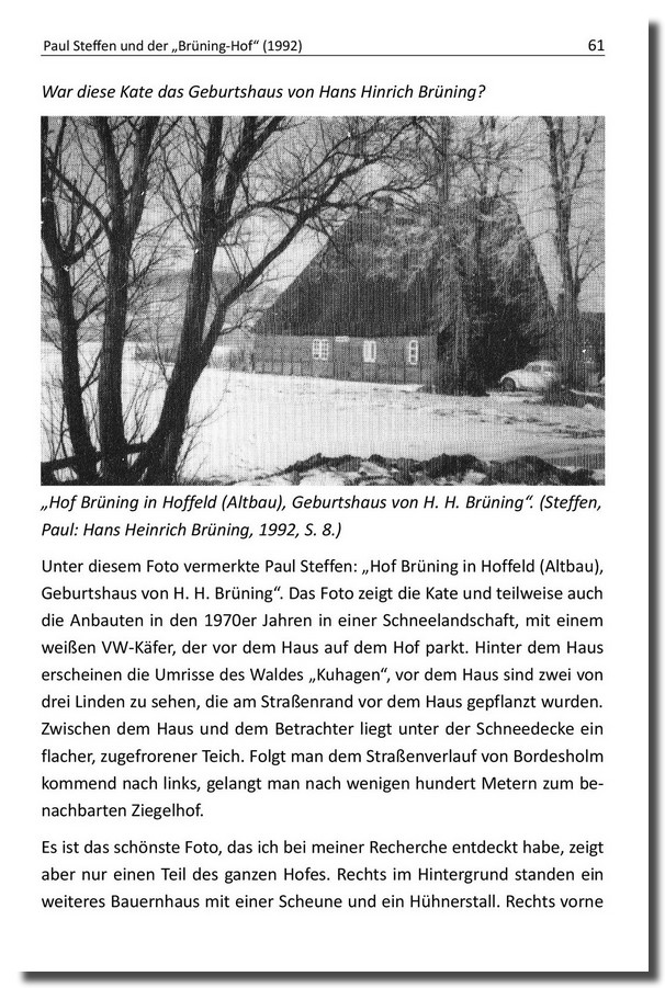 Beispielseite aus dem Buch `Das Geburtshaus von Hans Hinrich Brüning´